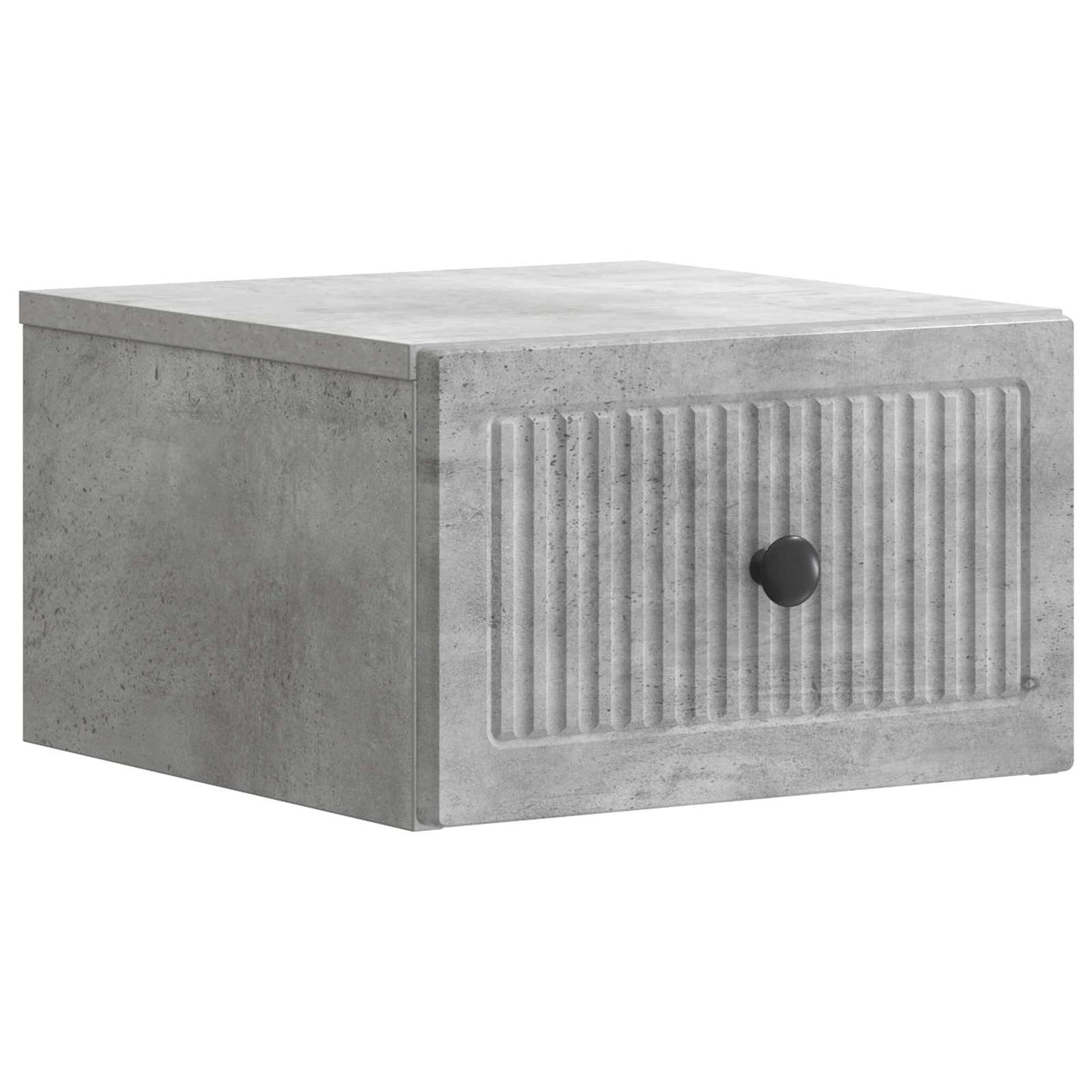 Vegghengt Nattbord Betonggrå 33 x 34,5 x 20 cm Konstruert tre
