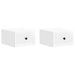 Vegghengt Nattbord 2 pcs Høgglans hvit 33 x 34,5 x 20 cm