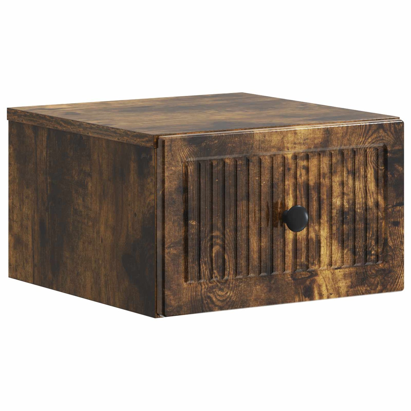 Vegghengt Nattbord Røkt Eik 33 x 34,5 x 20 cm Konstruert tre