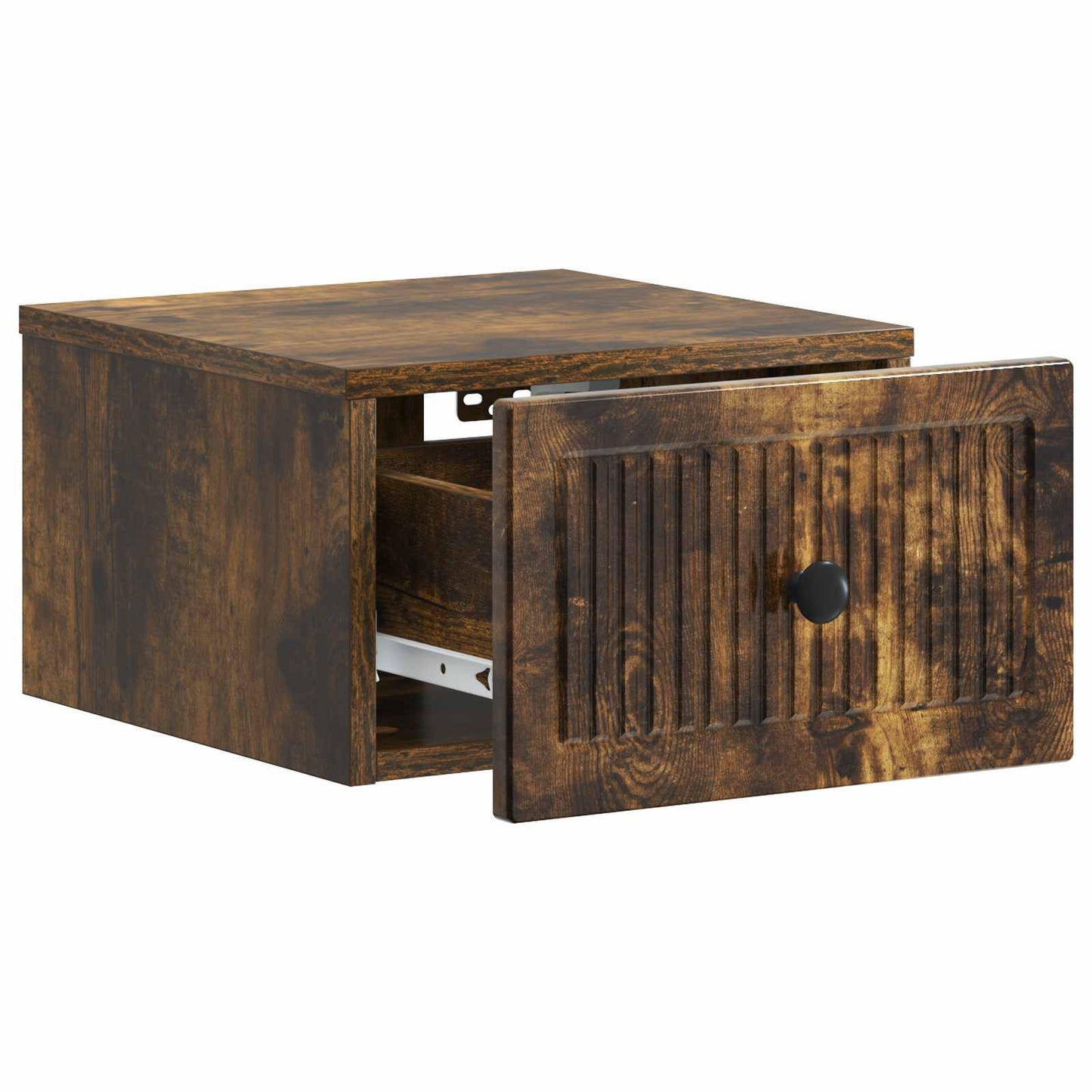 Vegghengt Nattbord Røkt Eik 33 x 34,5 x 20 cm Konstruert tre