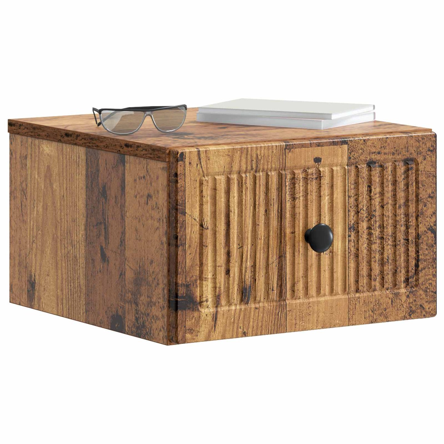 Vegghengt Nattbord Gammelt tre 33 x 34,5 x 20 cm Konstruert tre