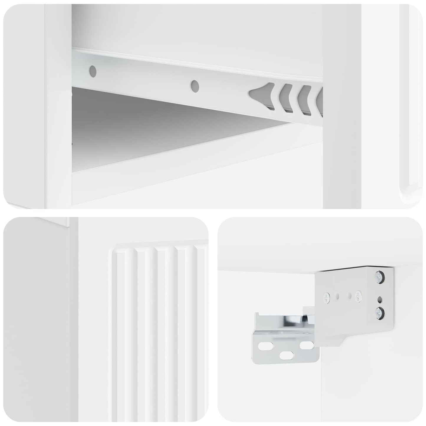 Nattbordskap 2 pcs Hvit 49 x 34,5 x 20 cm Konstruert tre