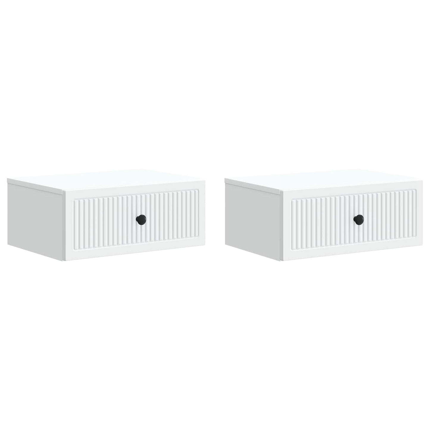 Nattbordskap 2 pcs Hvit 49 x 34,5 x 20 cm Konstruert tre
