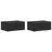 Nattbordskap 2 pcs Svart 49 x 34,5 x 20 cm Konstruert tre