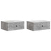 Nattbordskap 2 pcs Betonggrå 49 x 34,5 x 20 cm Konstruert tre