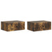 Nattbordskap 2 pcs Røkt Eik 49 x 34,5 x 20 cm Konstruert tre
