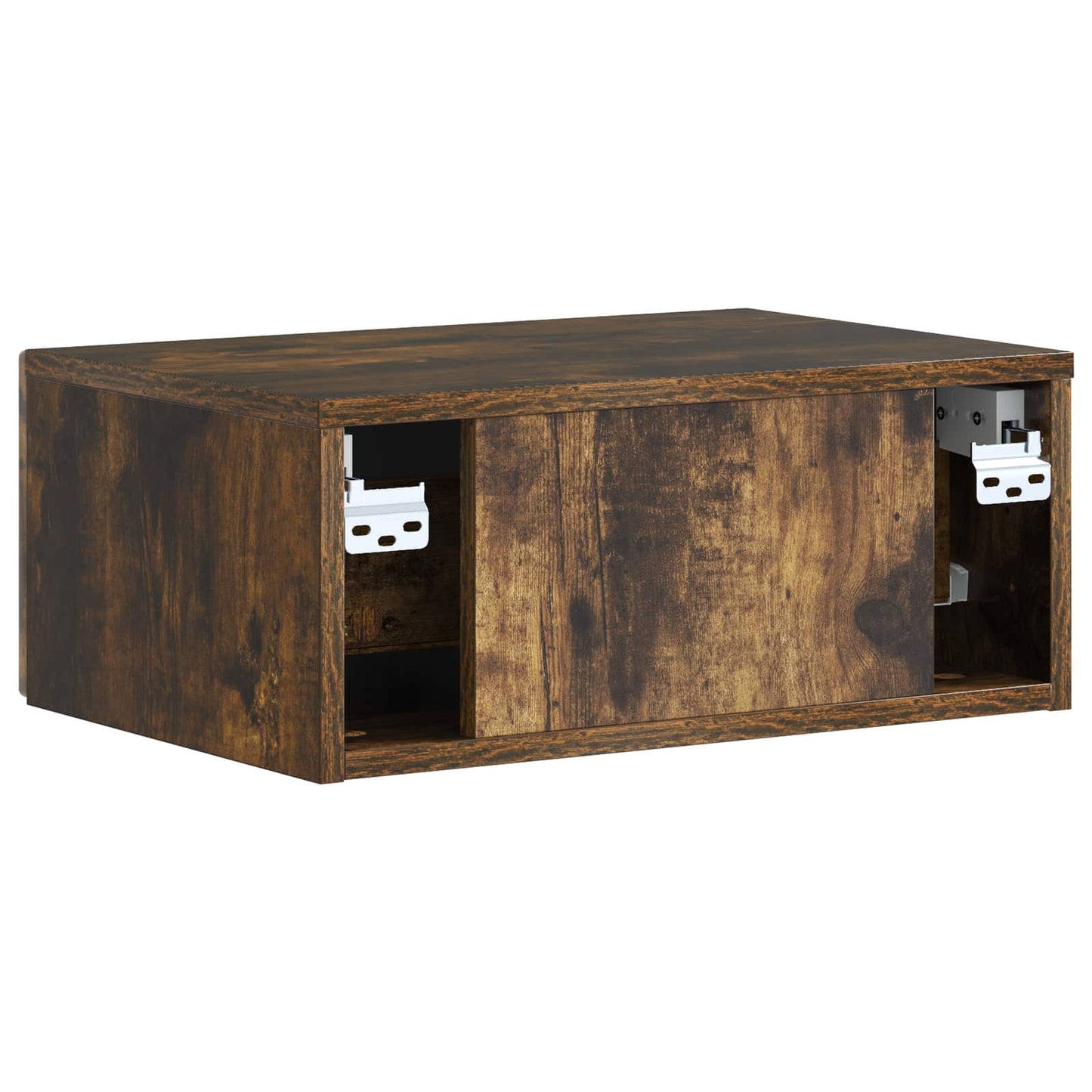 Nattbordskap 2 pcs Røkt Eik 49 x 34,5 x 20 cm Konstruert tre