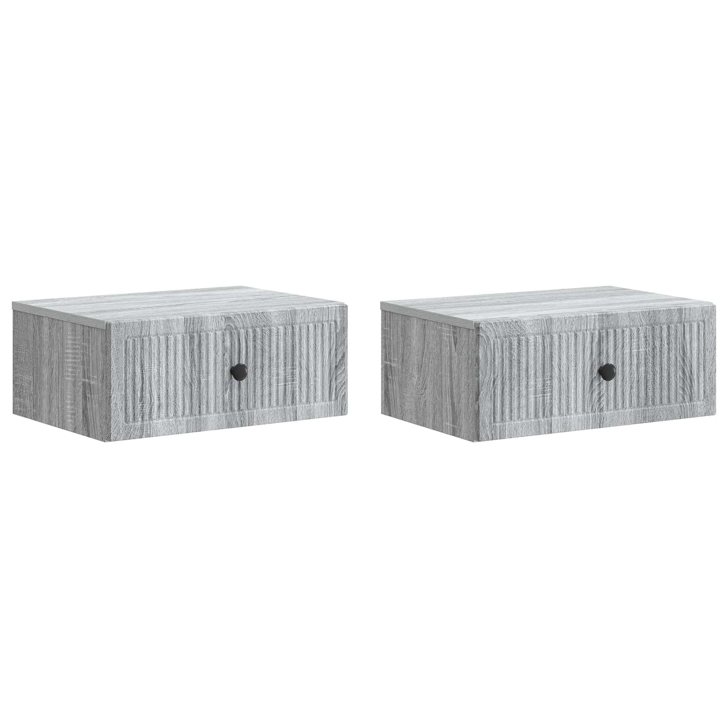Nattbordskap 2 pcs Grå sonoma 49 x 34,5 x 20 cm Konstruert tre