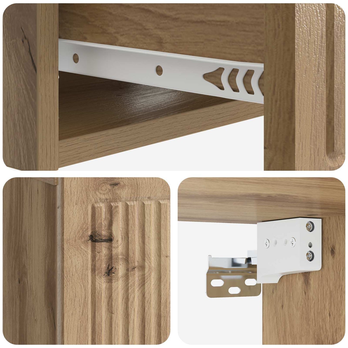 Nattbordskap Artisan eik 49 x 34,5 x 20 cm Konstruert tre