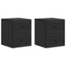 Vegghengt Nattbord 2 pcs Svart 33 x 34,5 x 40 cm Konstruert tre