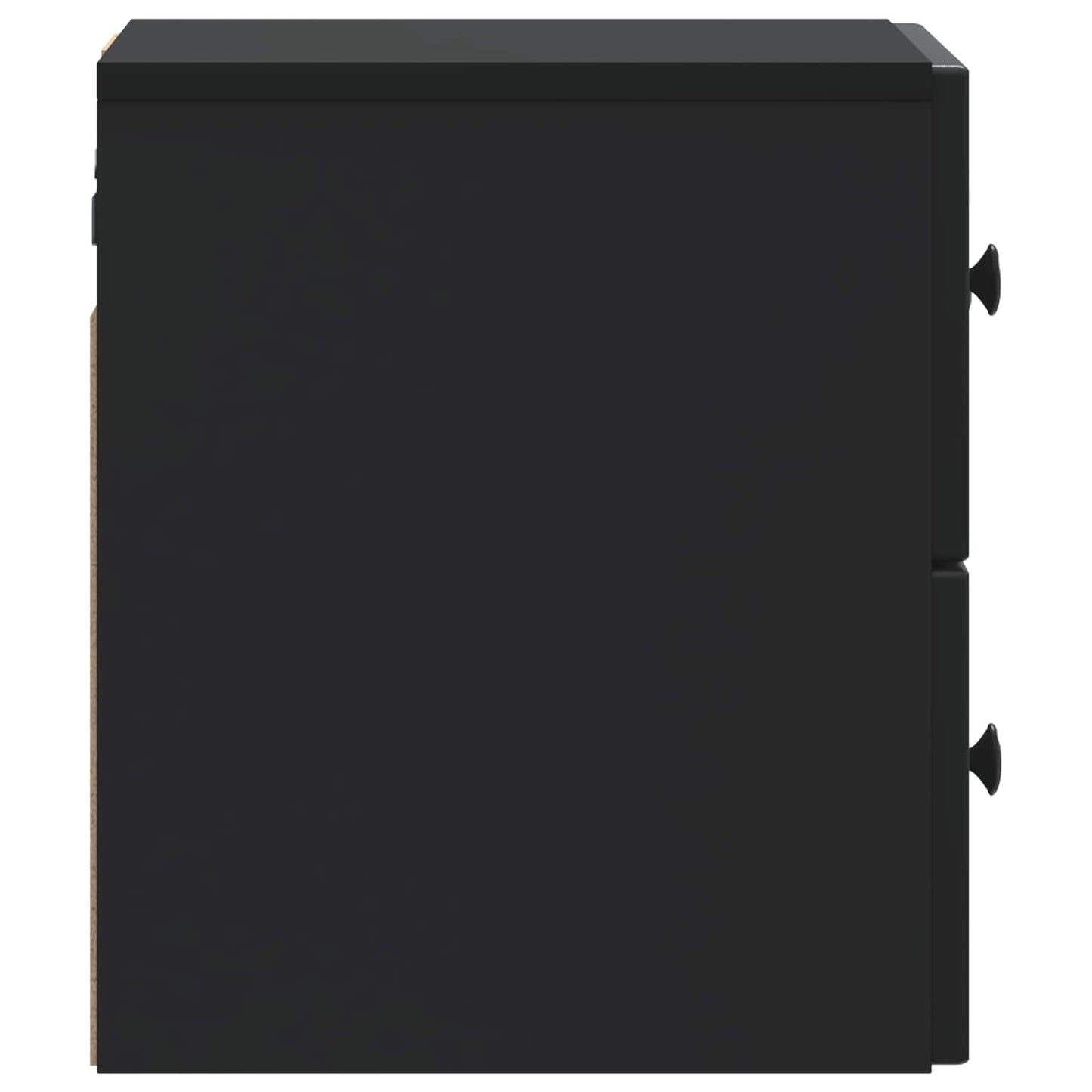 Vegghengt Nattbord 2 pcs Svart 33 x 34,5 x 40 cm Konstruert tre