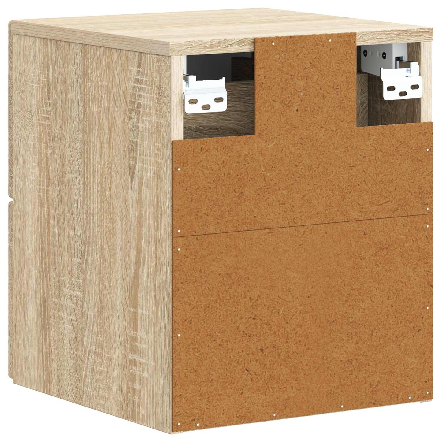 Vegghengt Nattbord Sonoma eik 33 x 34,5 x 40 cm Konstruert tre