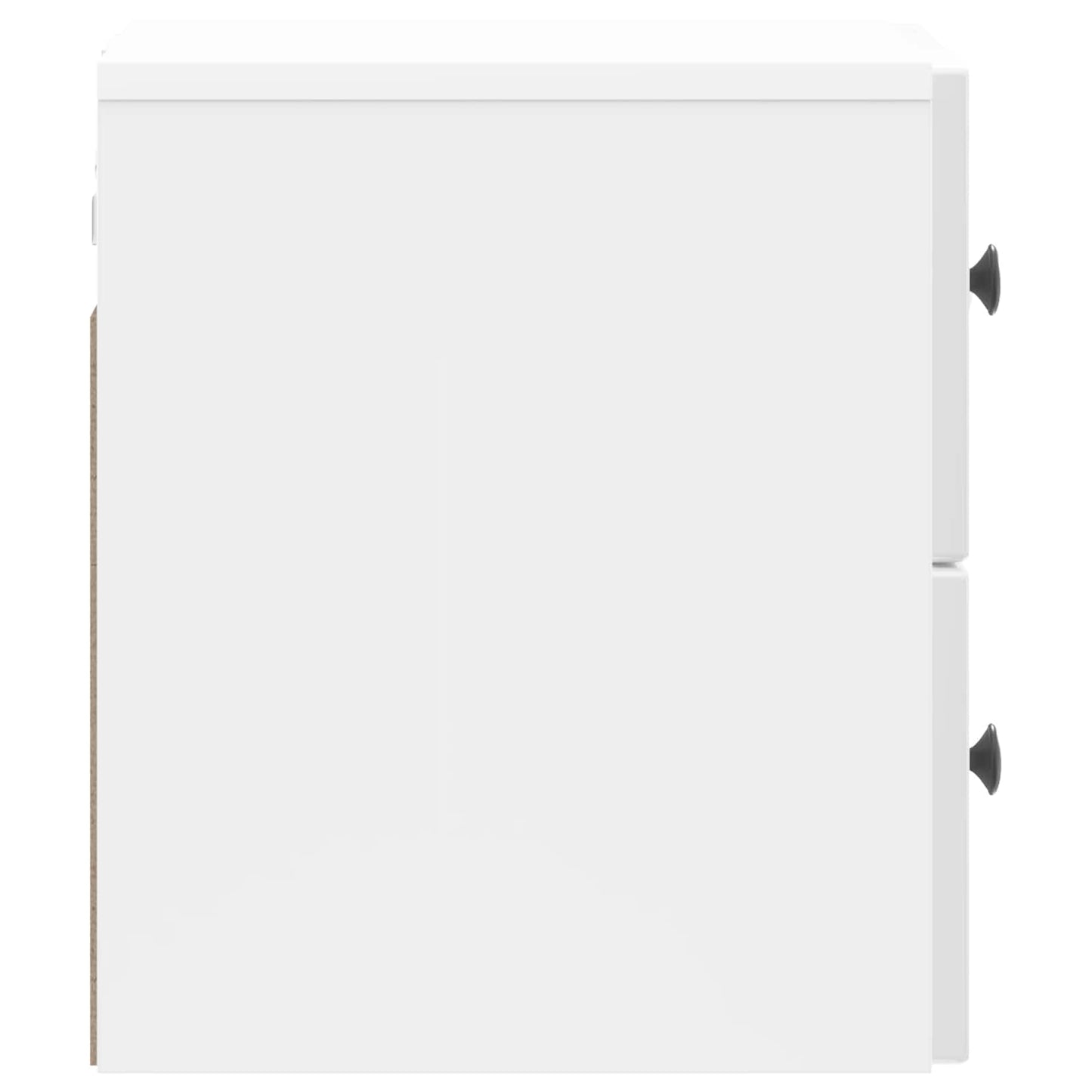 Vegghengt Nattbord 2 pcs Høgglans hvit 33 x 34,5 x 40 cm