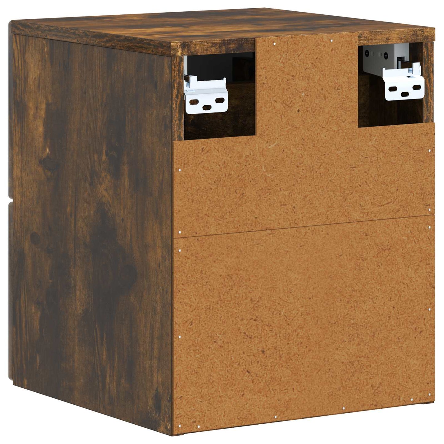 Vegghengt Nattbord Røkt Eik 33 x 34,5 x 40 cm Konstruert tre