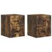 Vegghengt Nattbord med skuff 2 pcs Røkt Eik 33 x 34,5 x 40 cm