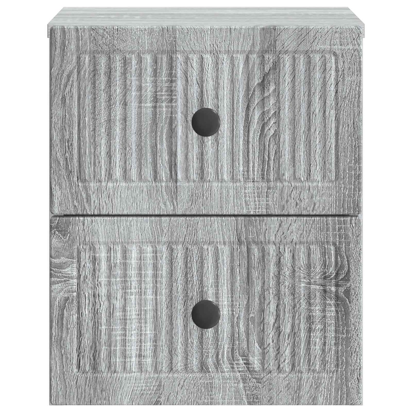 Vegghengt Nattbord med skuff 2 pcs Grå sonoma 33 x 34,5 x 40 cm