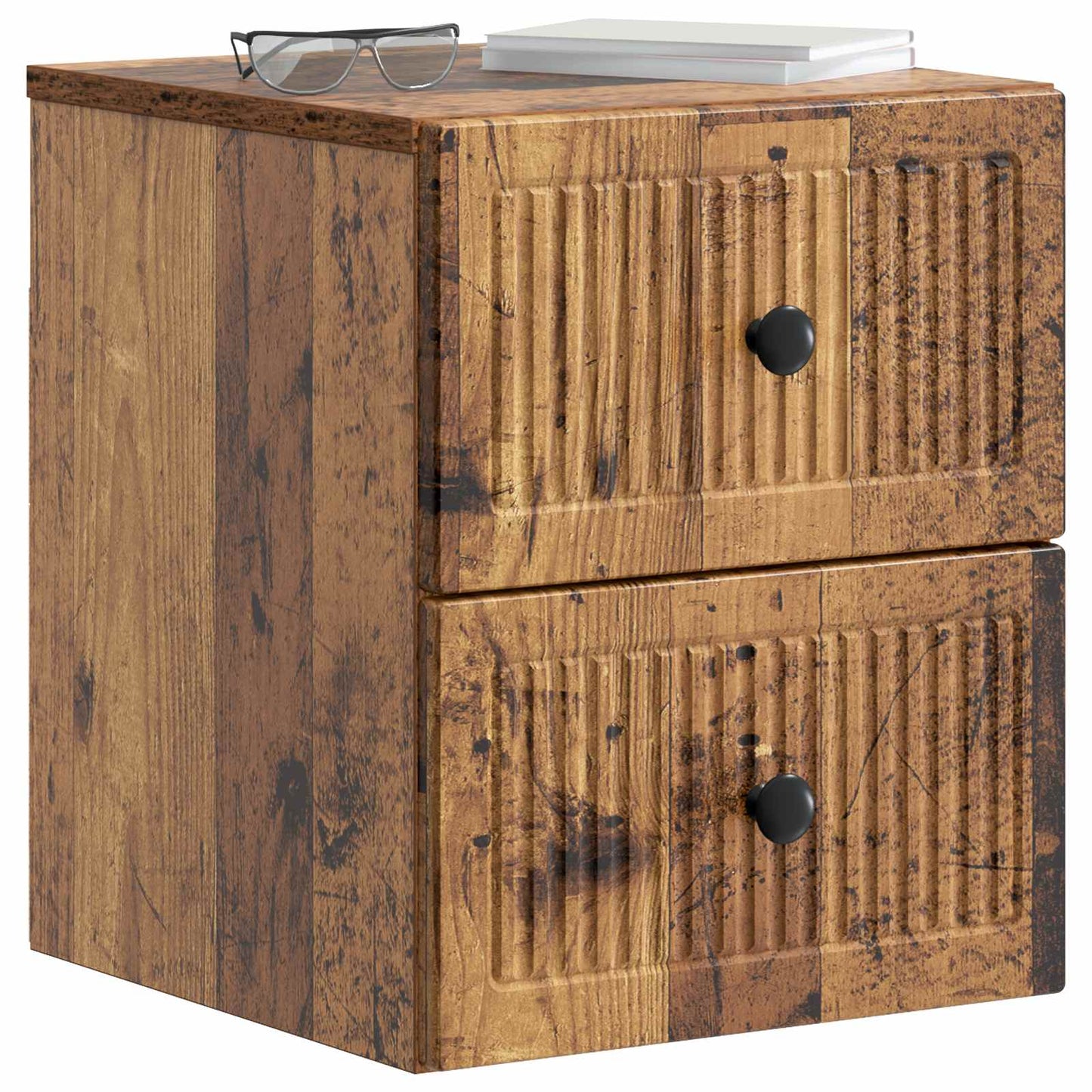 Vegghengt Nattbord Gammelt tre 33 x 34,5 x 40 cm Konstruert tre