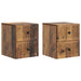 Vegghengt Nattbord 2 pcs Gammelt tre 33 x 34,5 x 40 cm