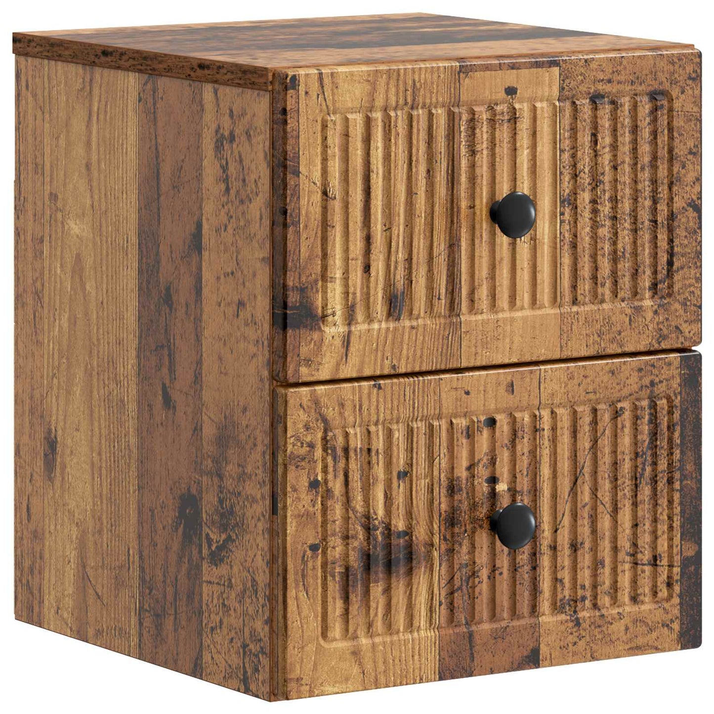Vegghengt Nattbord 2 pcs Gammelt tre 33 x 34,5 x 40 cm