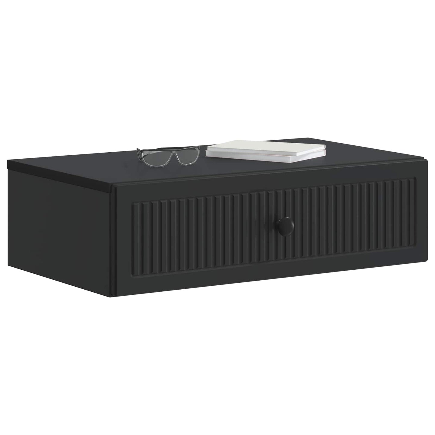 Vegghengt Sidebord Svart 59 x 34,5 x 17 cm Konstruert tre