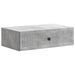 Vegghengt Sidebord Betonggrå 59 x 34,5 x 17 cm Konstruert tre