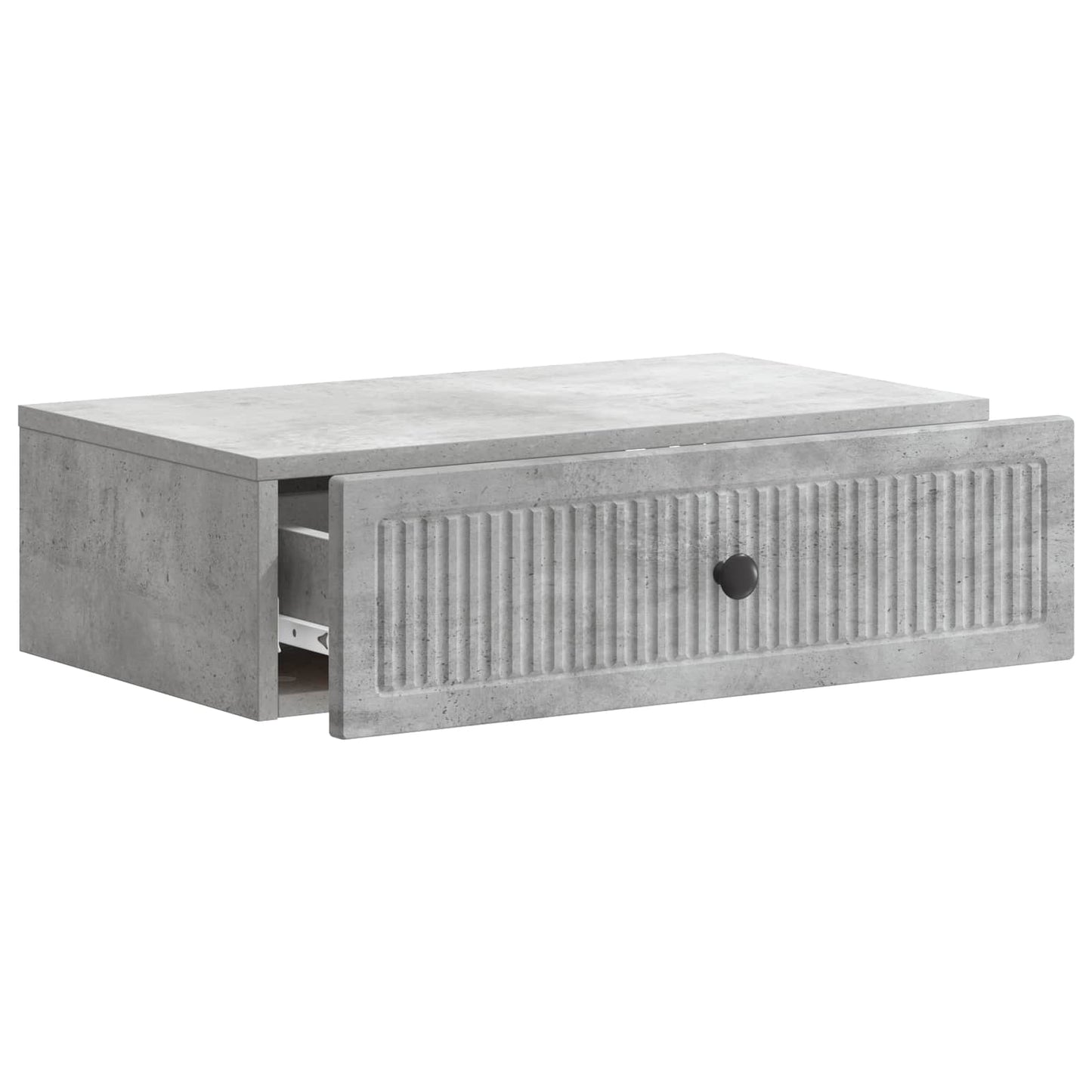 Vegghengt Sidebord Betonggrå 59 x 34,5 x 17 cm Konstruert tre