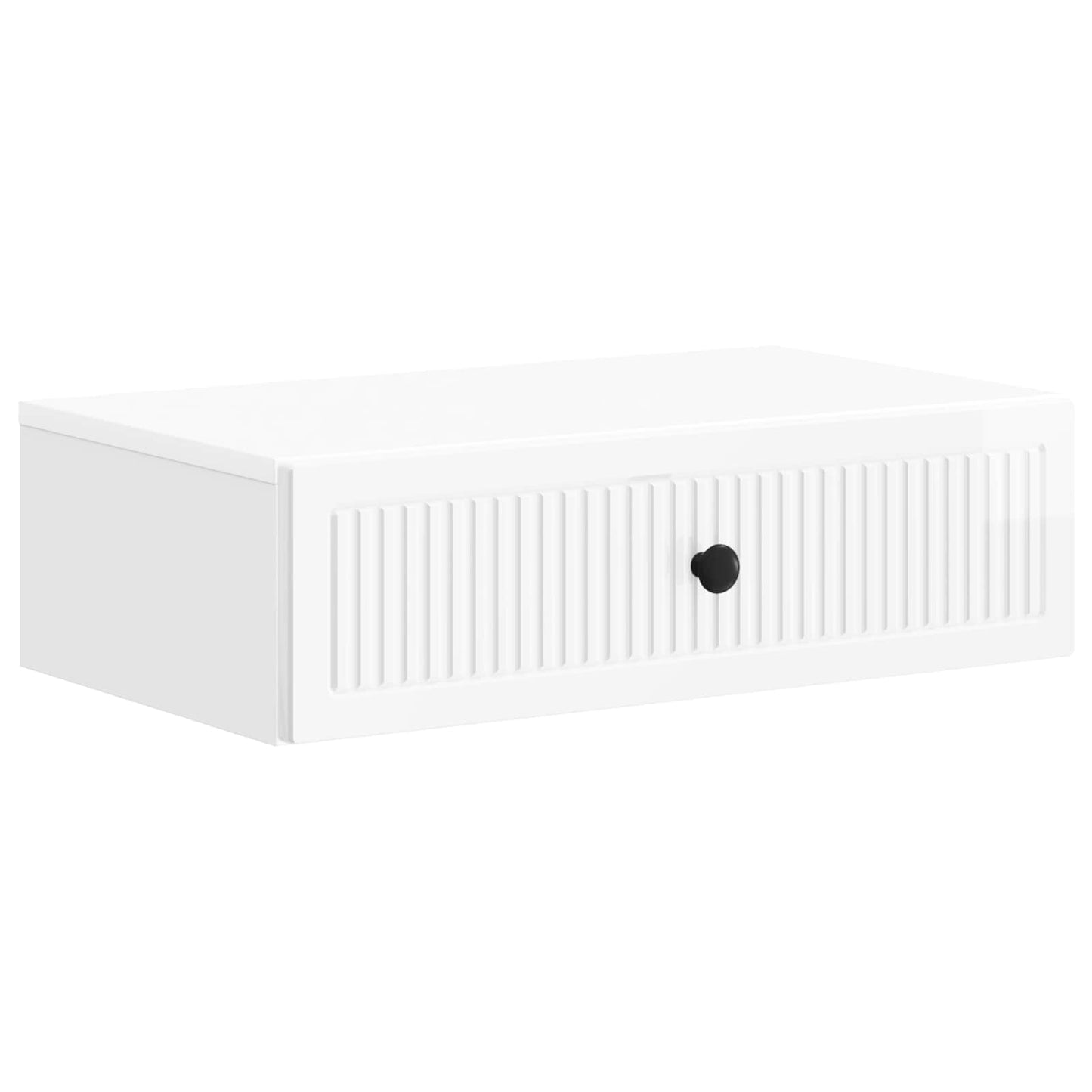 Vegghengt Sidebord Høgglans hvit 59 x 34,5 x 17 cm