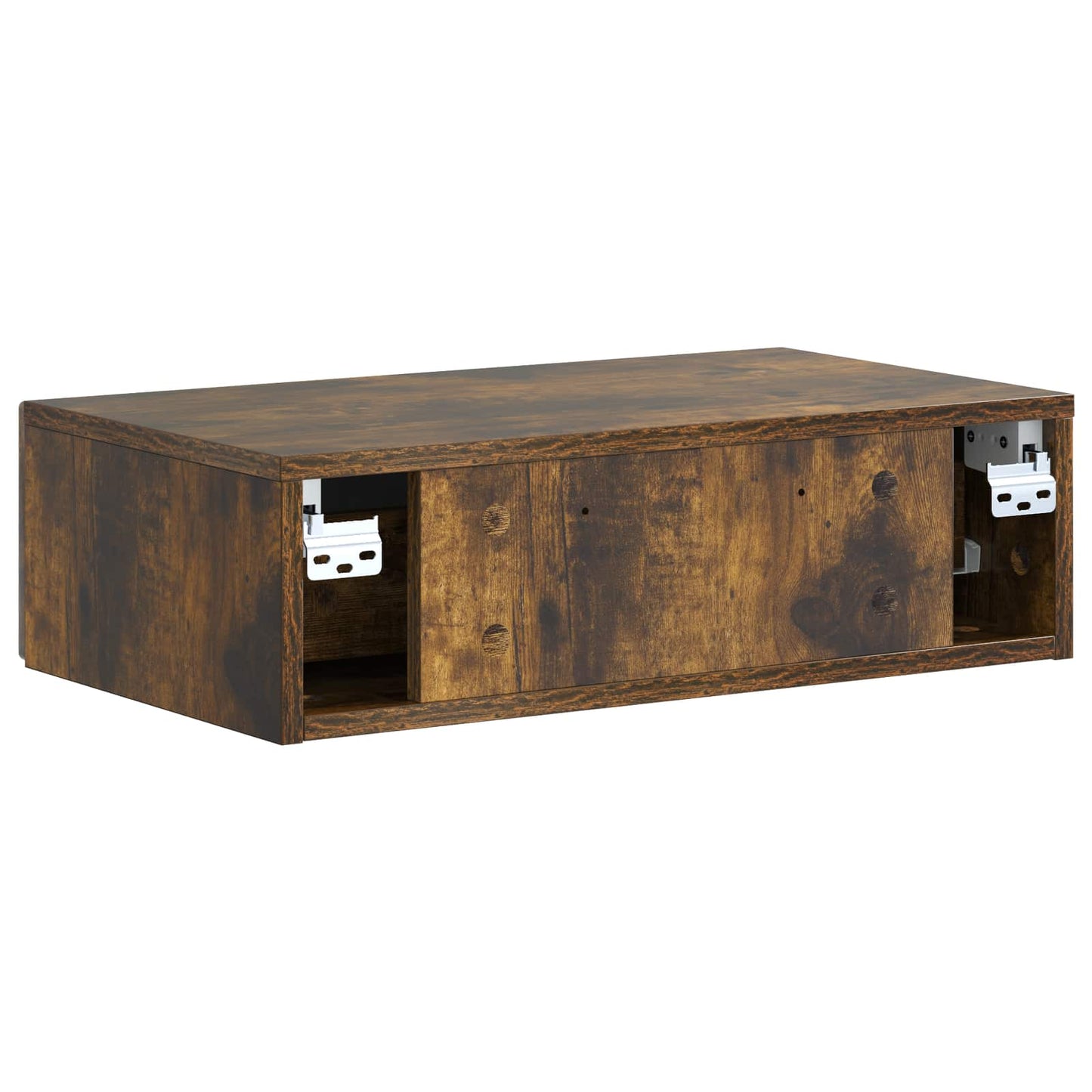 Vegghengt Sidebord Røkt Eik 59 x 34,5 x 17 cm Konstruert tre