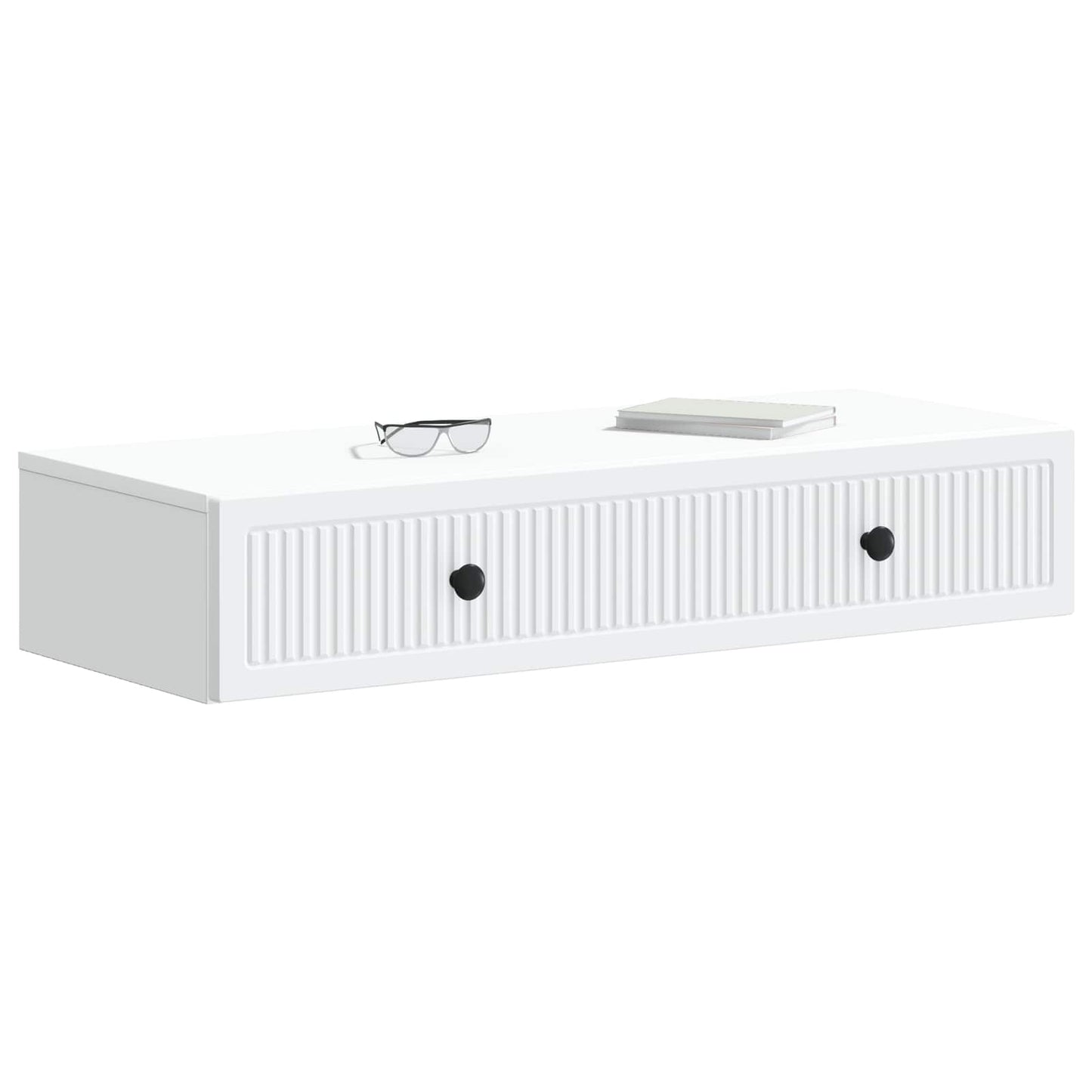 Vegghengt Sidebord Hvit 87,5 x 34,5 x 17 cm Konstruert tre