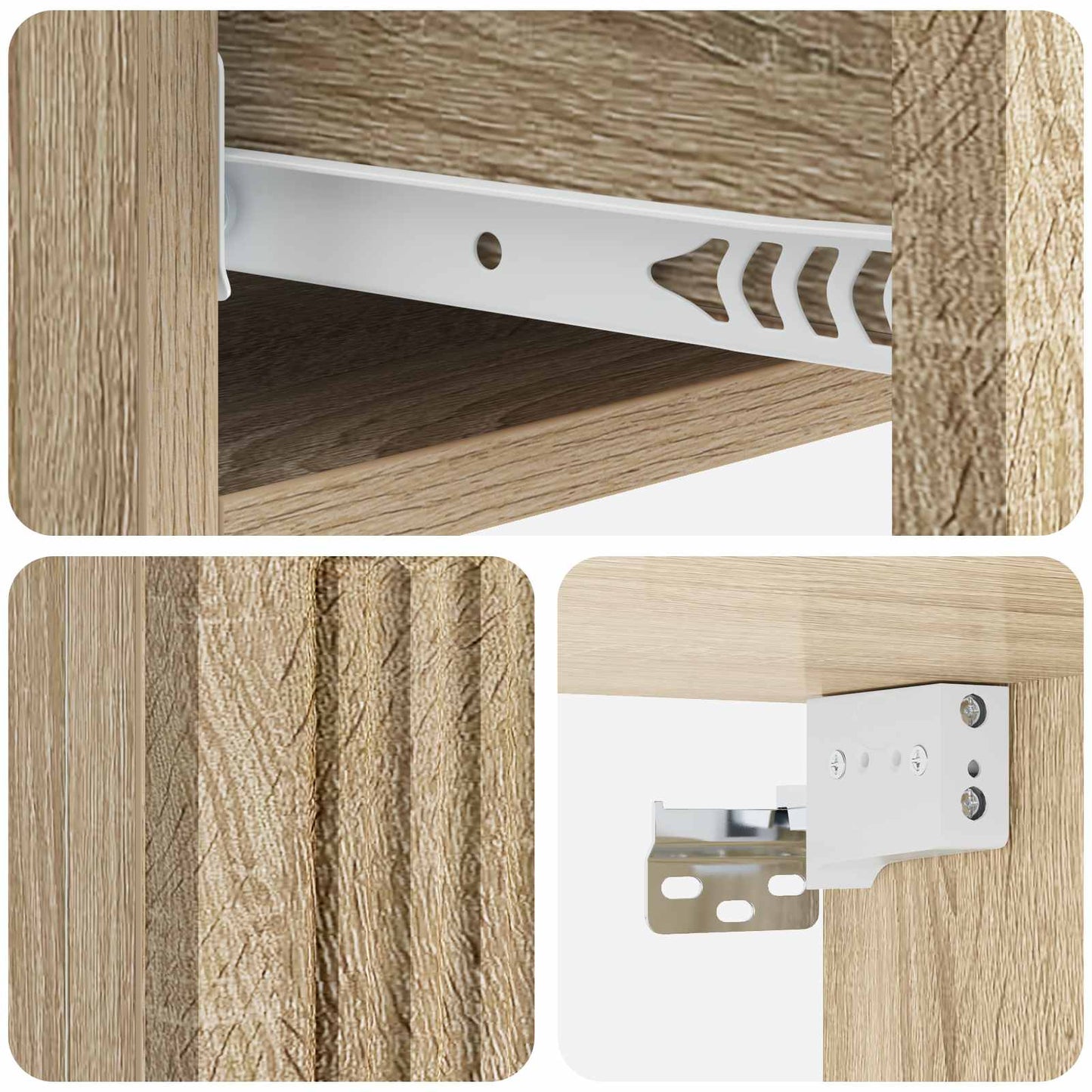 Vegghengt Sidebord Sonoma eik 87,5 x 34,5 x 17 cm