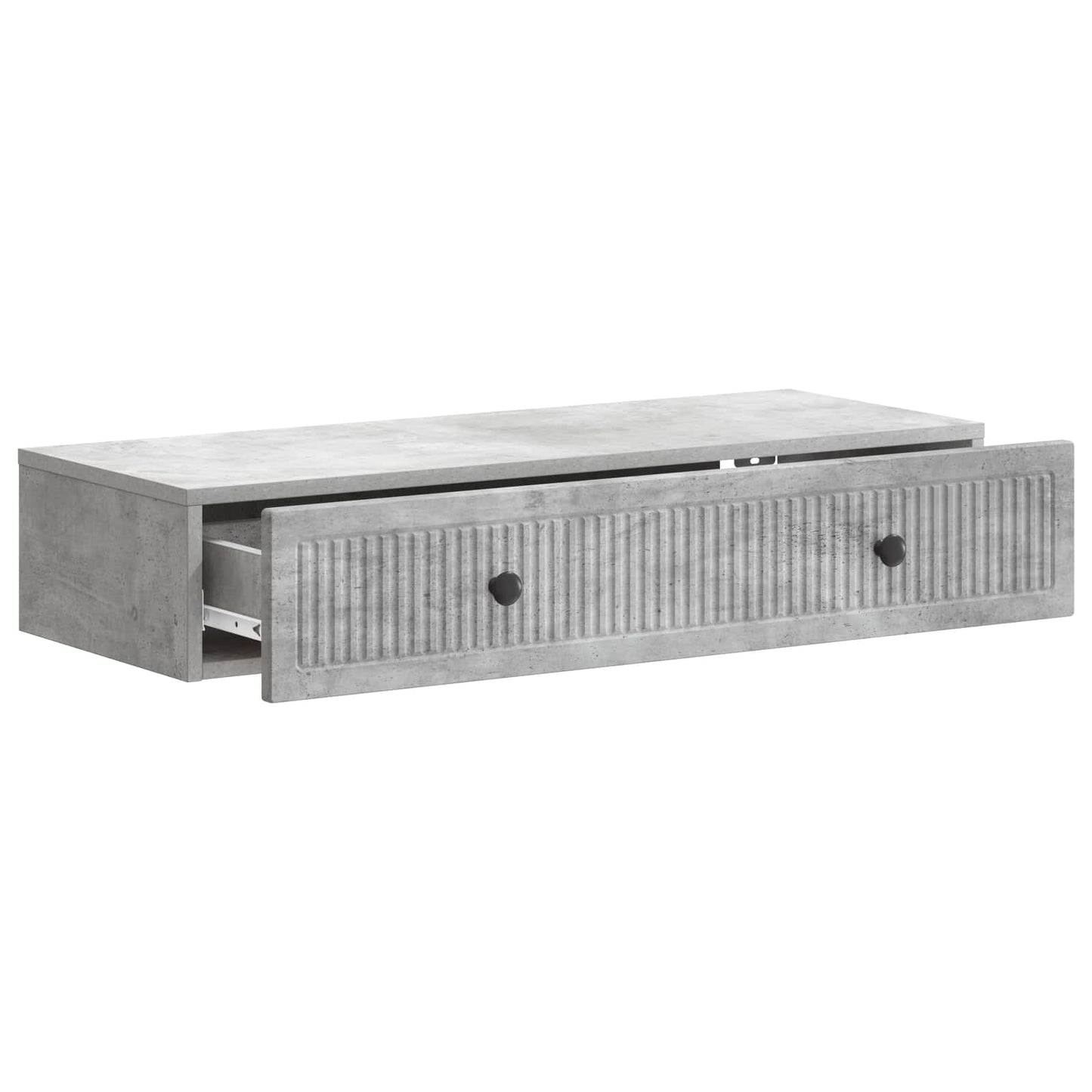 Vegghengt Sidebord Betonggrå 87,5 x 34,5 x 17 cm Konstruert tre