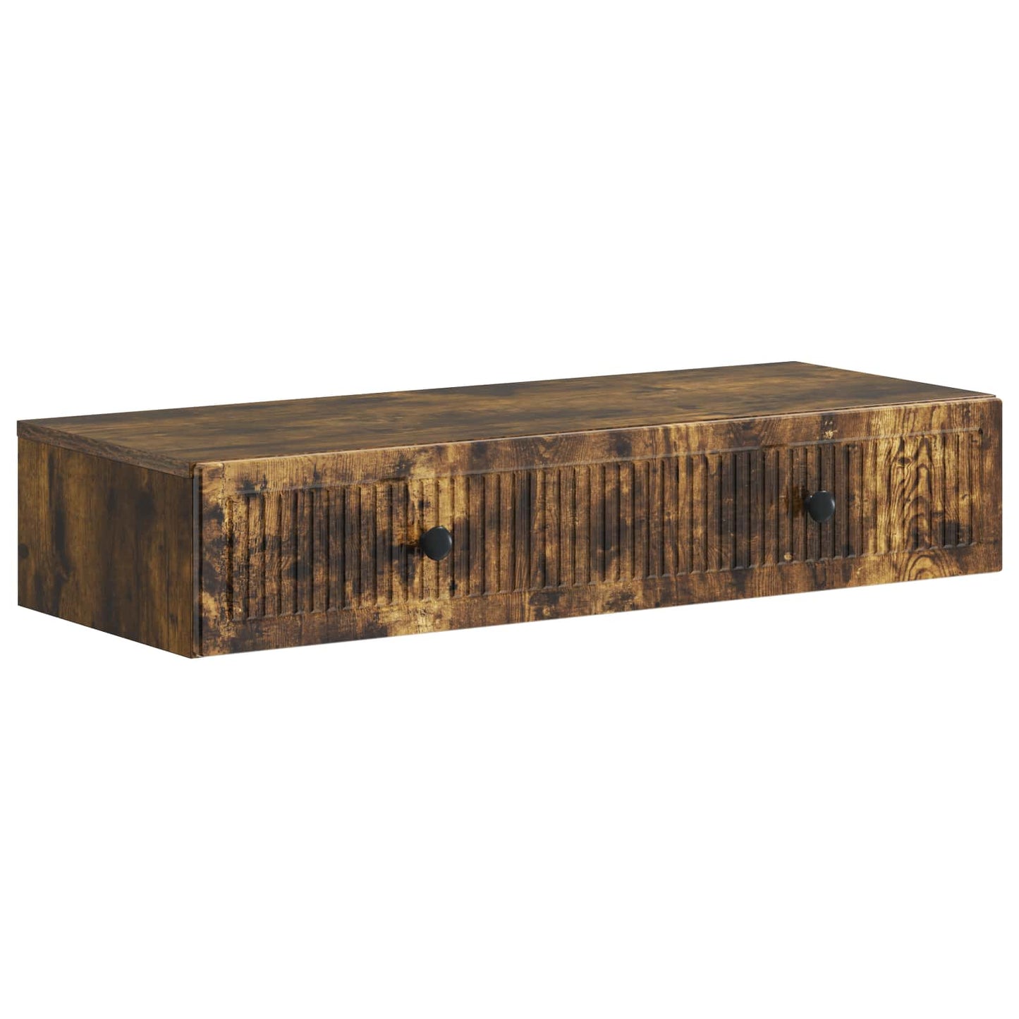 Vegghengt Sidebord Røkt Eik 87,5 x 34,5 x 17 cm Konstruert tre
