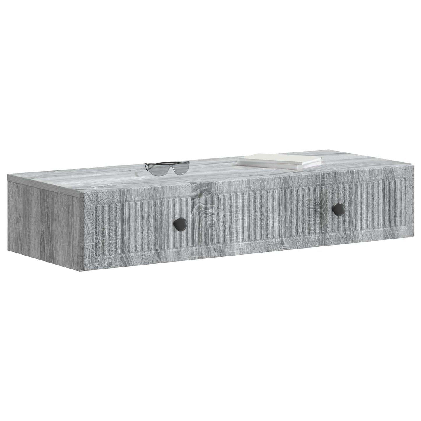 Vegghengt Sidebord Grå sonoma 87,5 x 34,5 x 17 cm