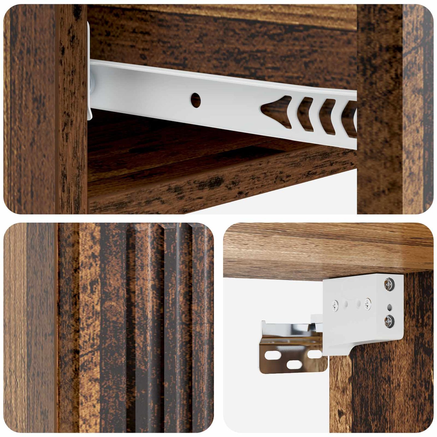 Vegghengt Sidebord Gammelt tre 87,5 x 34,5 x 17 cm