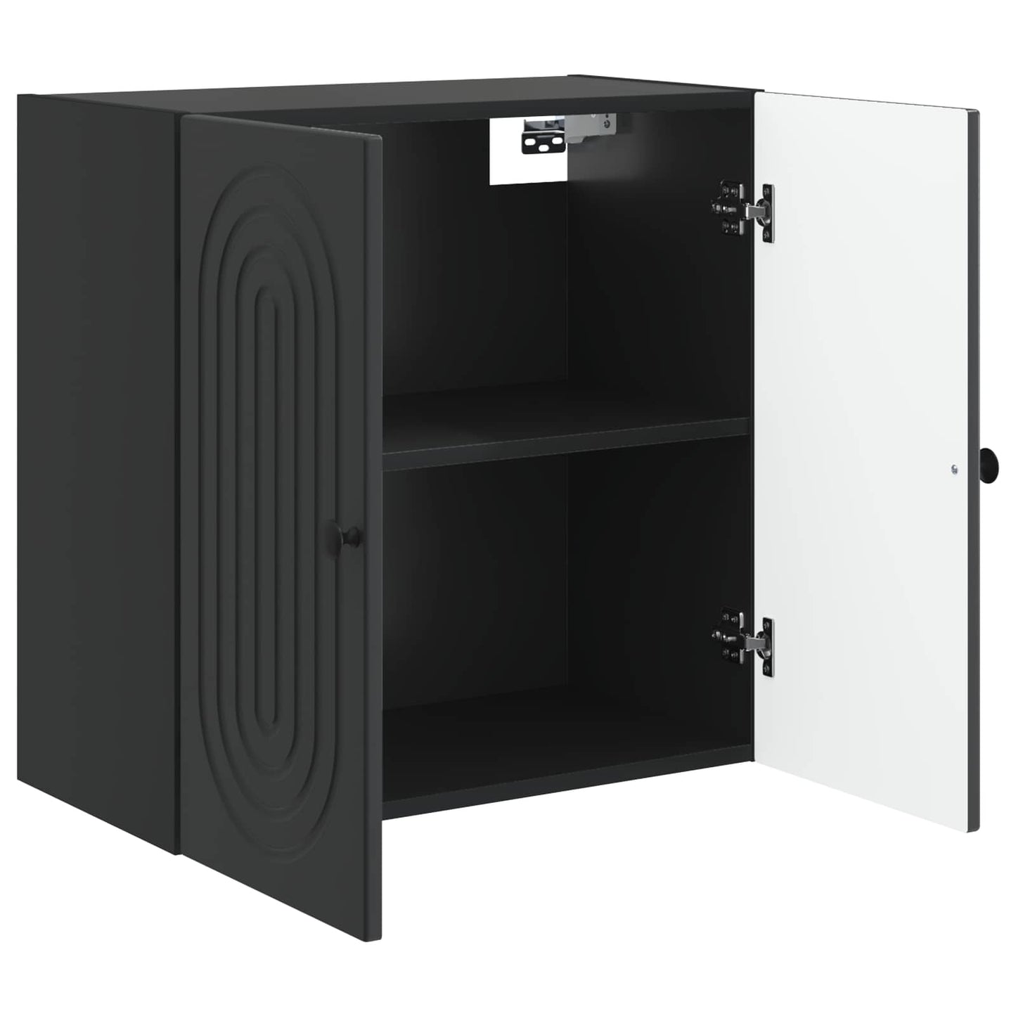 Vegghengt skap Svart 59 x 31 x 60 cm Konstruert tre