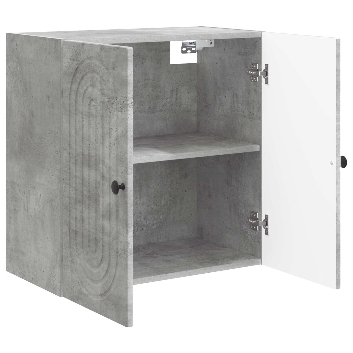 Vegghengt skap Betonggrå 59 x 31 x 60 cm Konstruert tre