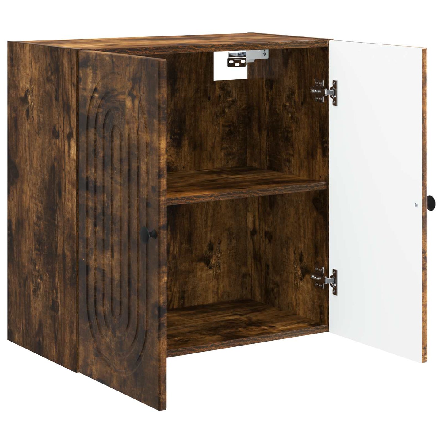 Vegghengt skap Røkt Eik 59 x 31 x 60 cm Konstruert tre