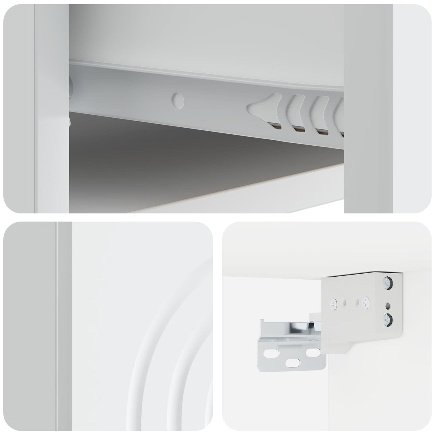 Vegghengt Nattbord 2 pcs Hvit 33 x 34,5 x 20 cm Konstruert tre