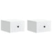 Vegghengt Nattbord 2 pcs Hvit 33 x 34,5 x 20 cm Konstruert tre