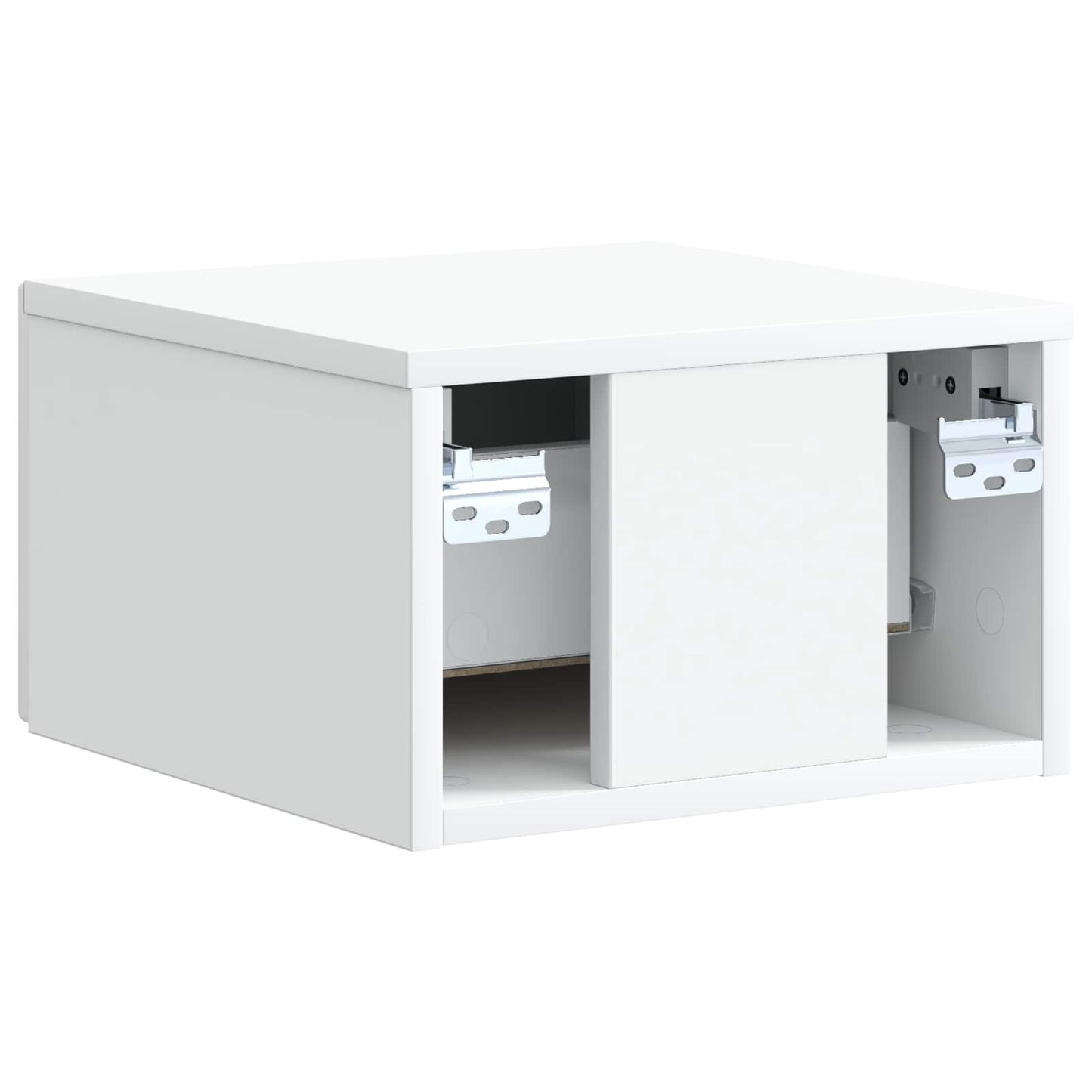 Vegghengt Nattbord 2 pcs Hvit 33 x 34,5 x 20 cm Konstruert tre