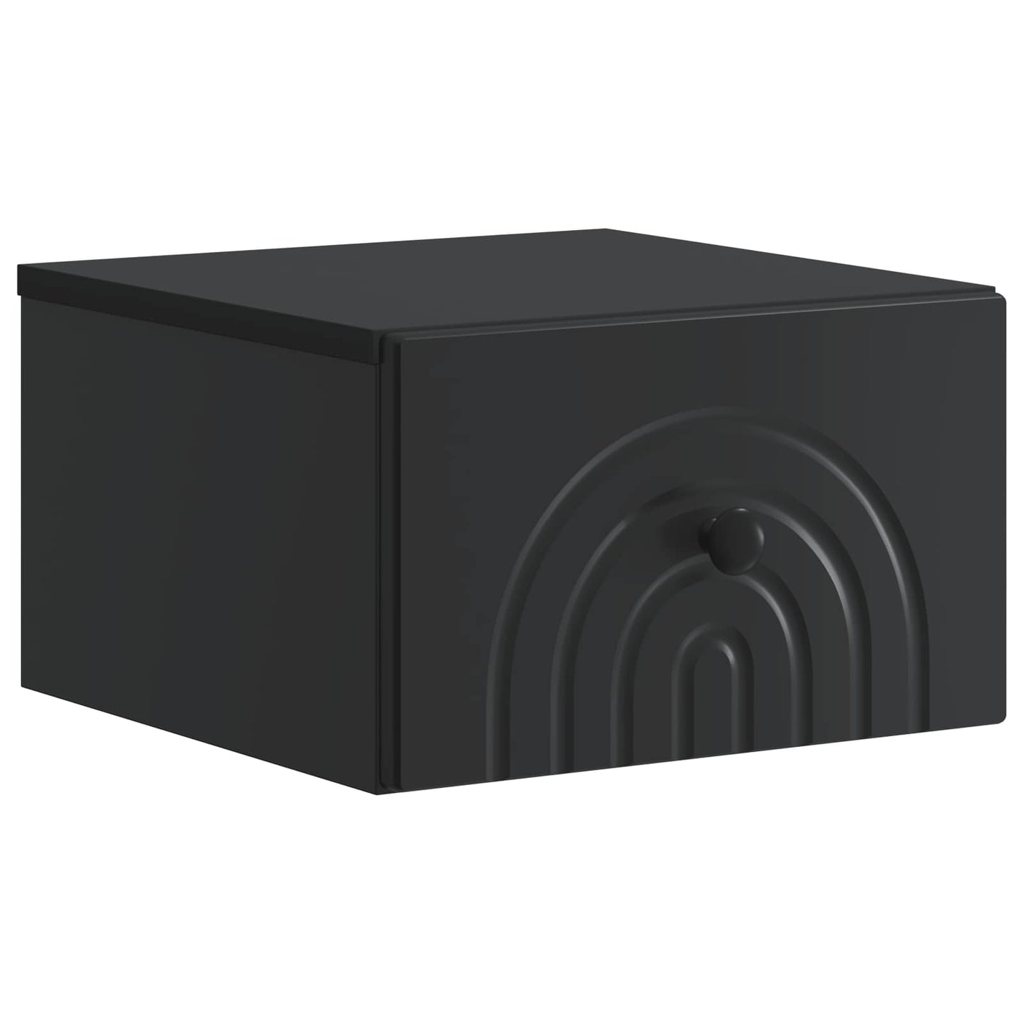Vegghengt Nattbord Svart 33 x 34,5 x 20 cm Konstruert tre