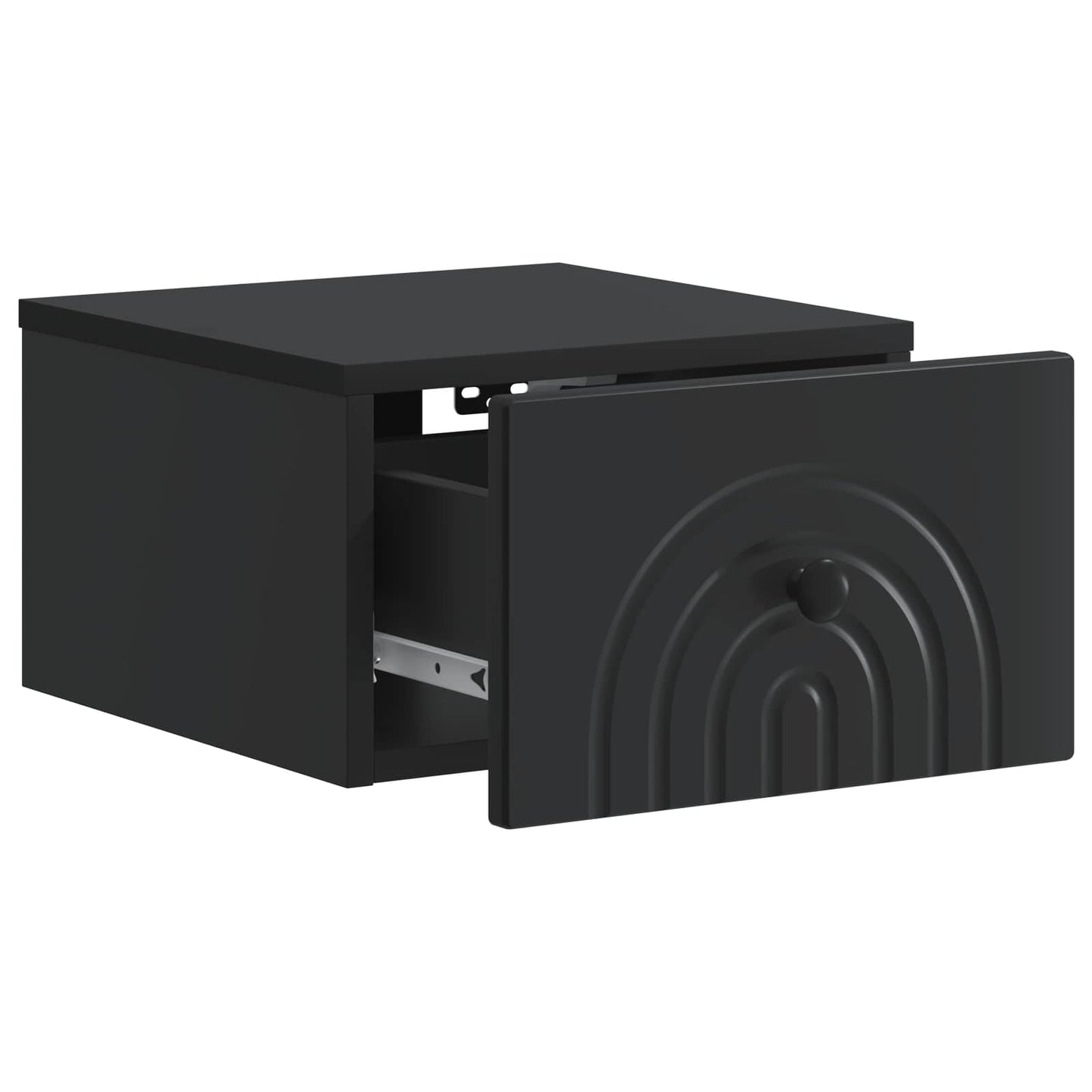 Vegghengt Nattbord Svart 33 x 34,5 x 20 cm Konstruert tre