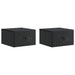 Vegghengt Nattbord 2 pcs Svart 33 x 34,5 x 20 cm Konstruert tre