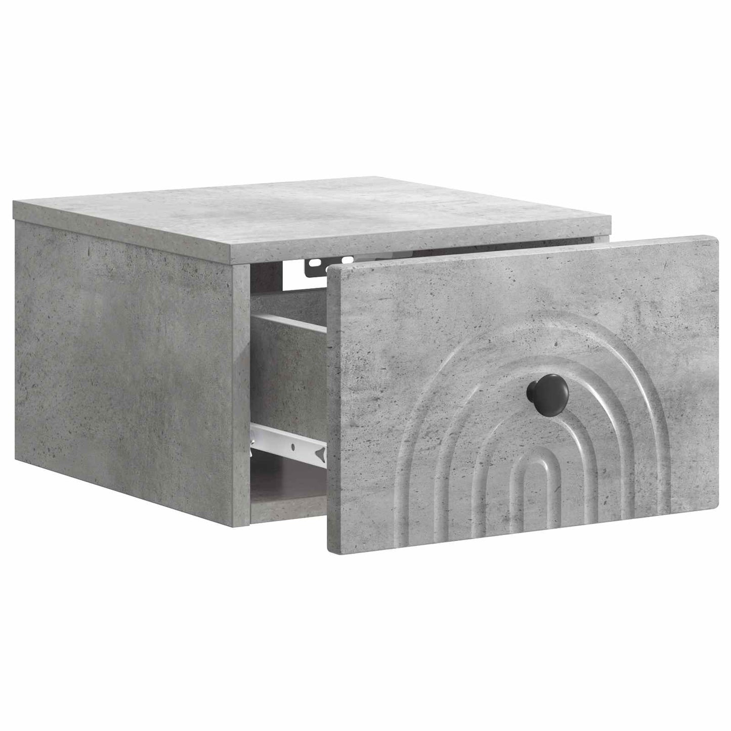 Vegghengt Nattbord Betonggrå 33 x 34,5 x 20 cm Konstruert tre