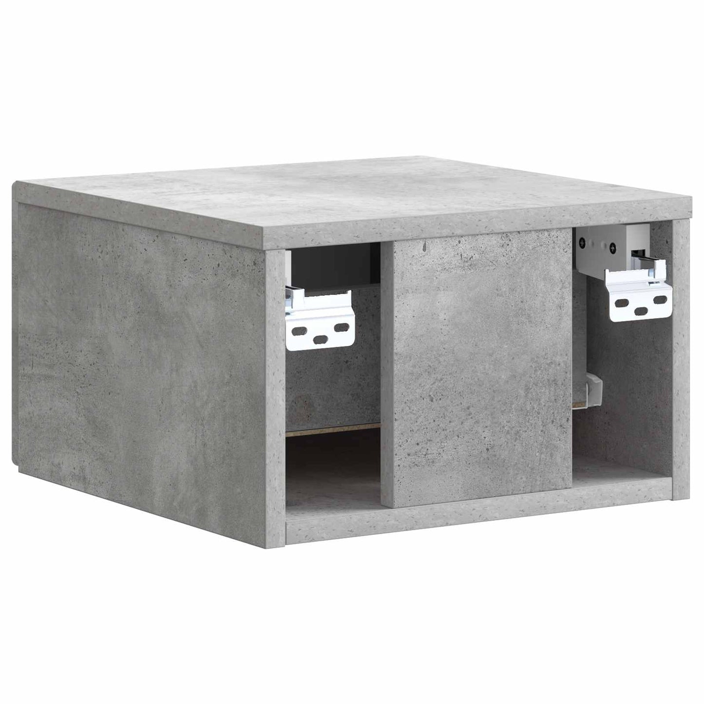 Vegghengt Nattbord Betonggrå 33 x 34,5 x 20 cm Konstruert tre