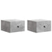 Vegghengt Nattbord med skuff 2 pcs Betonggrå 33 x 34,5 x 20 cm