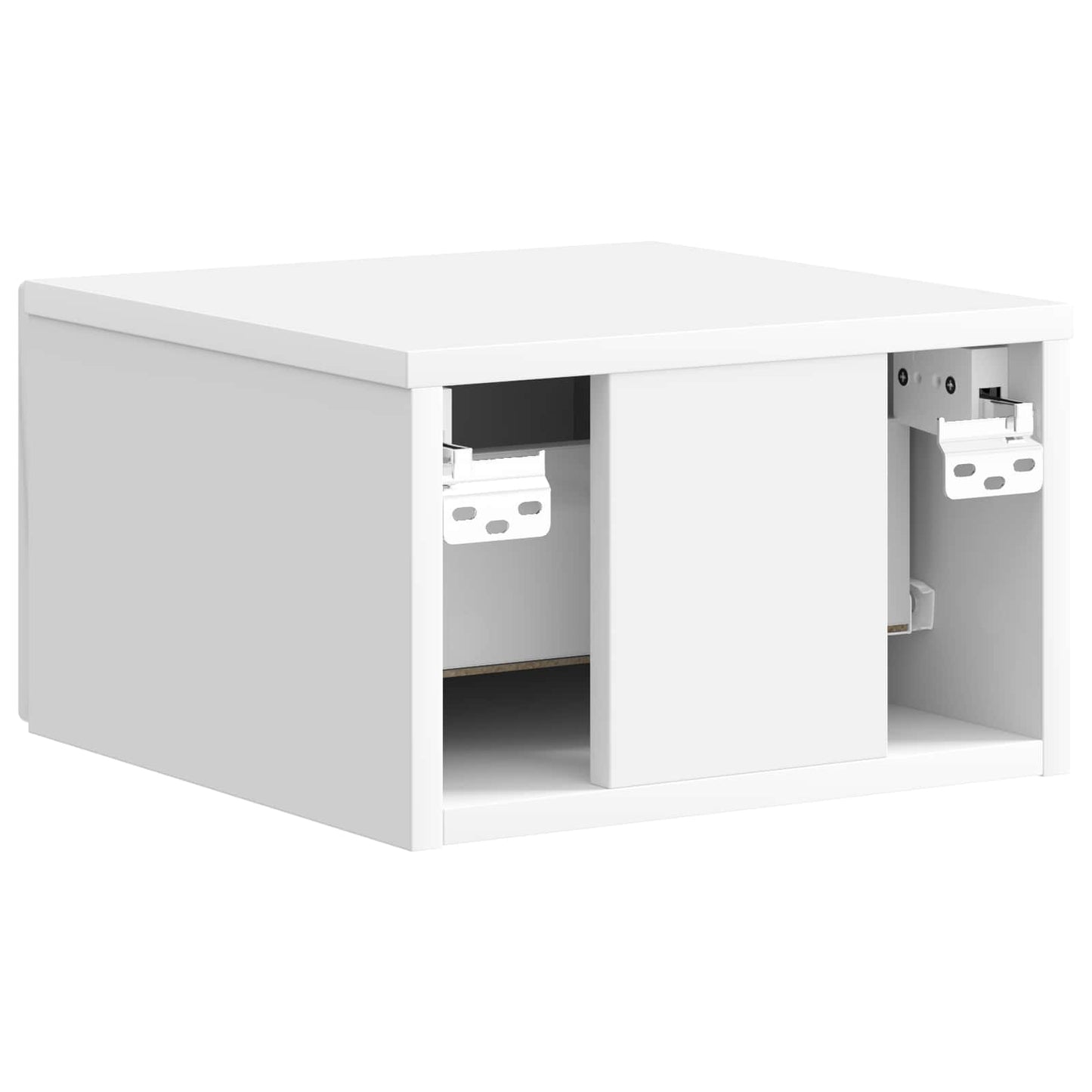 Vegghengt Nattbord 2 pcs Høgglans hvit 33 x 34,5 x 20 cm
