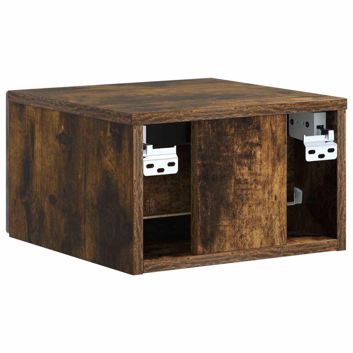 Vegghengt Nattbord Røkt Eik 33 x 34,5 x 20 cm Konstruert tre