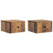 Vegghengt Nattbord 2 pcs Gammelt tre 33 x 34,5 x 20 cm