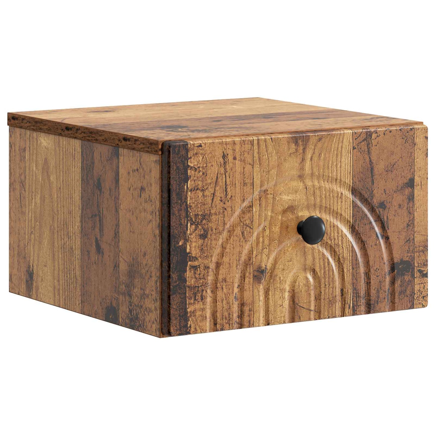Vegghengt Nattbord 2 pcs Gammelt tre 33 x 34,5 x 20 cm